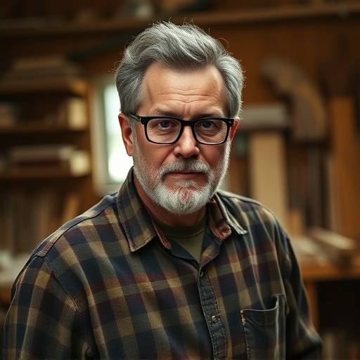 Portrett av Lars Olsen, møbelsnekker i Møbelkunst AS